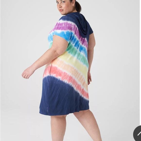 LANE BRYANT LIVI Pride Hooded Dye Effect Dress - Picture 2 of 10
